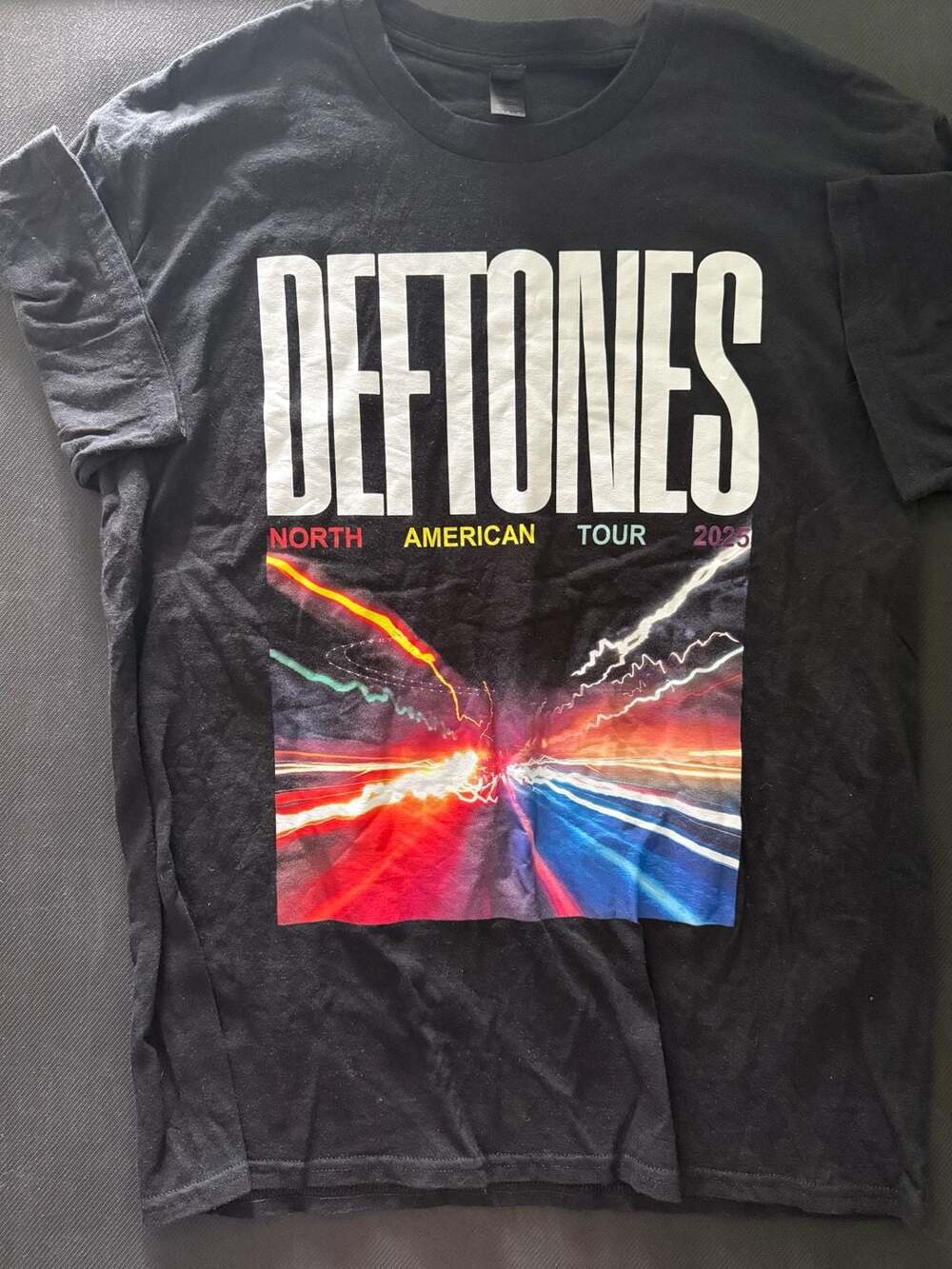 OFFICIAL Deftones 2025 North American Tour Black T-Shirt Medium Merch